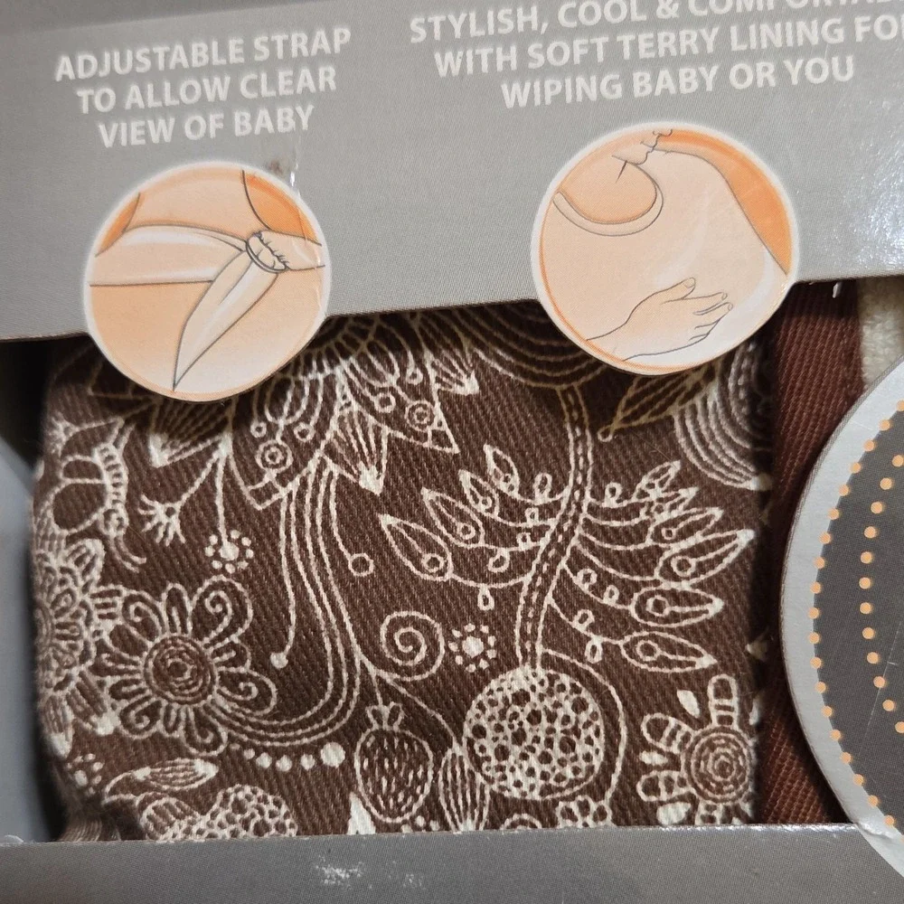 Tommee Tippee Closer to‎ Nature Nursing Cover Brown Adjustable Soft Cotton